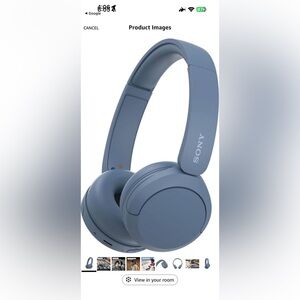 Sony Stylish Blue Over-Ear Headphones